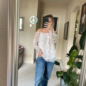 Vintage Viola Borghi Floral Pure Silk Top